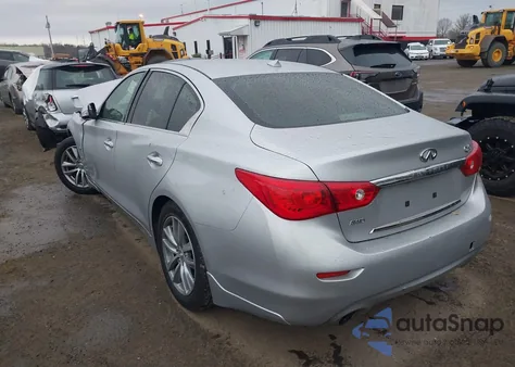 2014 Infiniti Q50 Base z USA, uszkodzony, nr VIN JN1BV7AR9EM695842